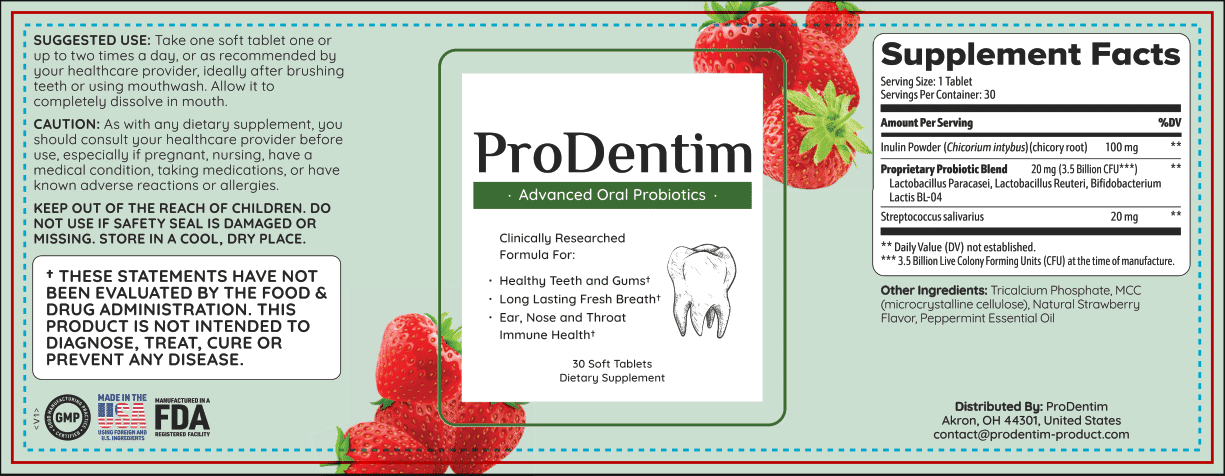 prodentim oral probiotics LABEL